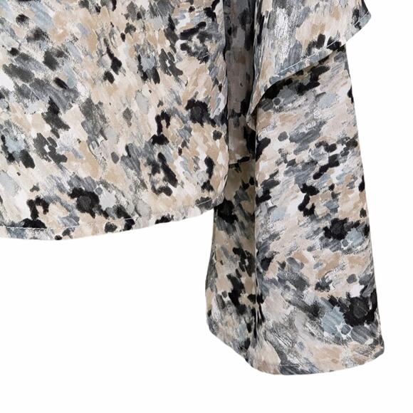 Harlowe & Graham Womens Small Ruffle Sleeve Popover Blouse - Picture 11 of 13